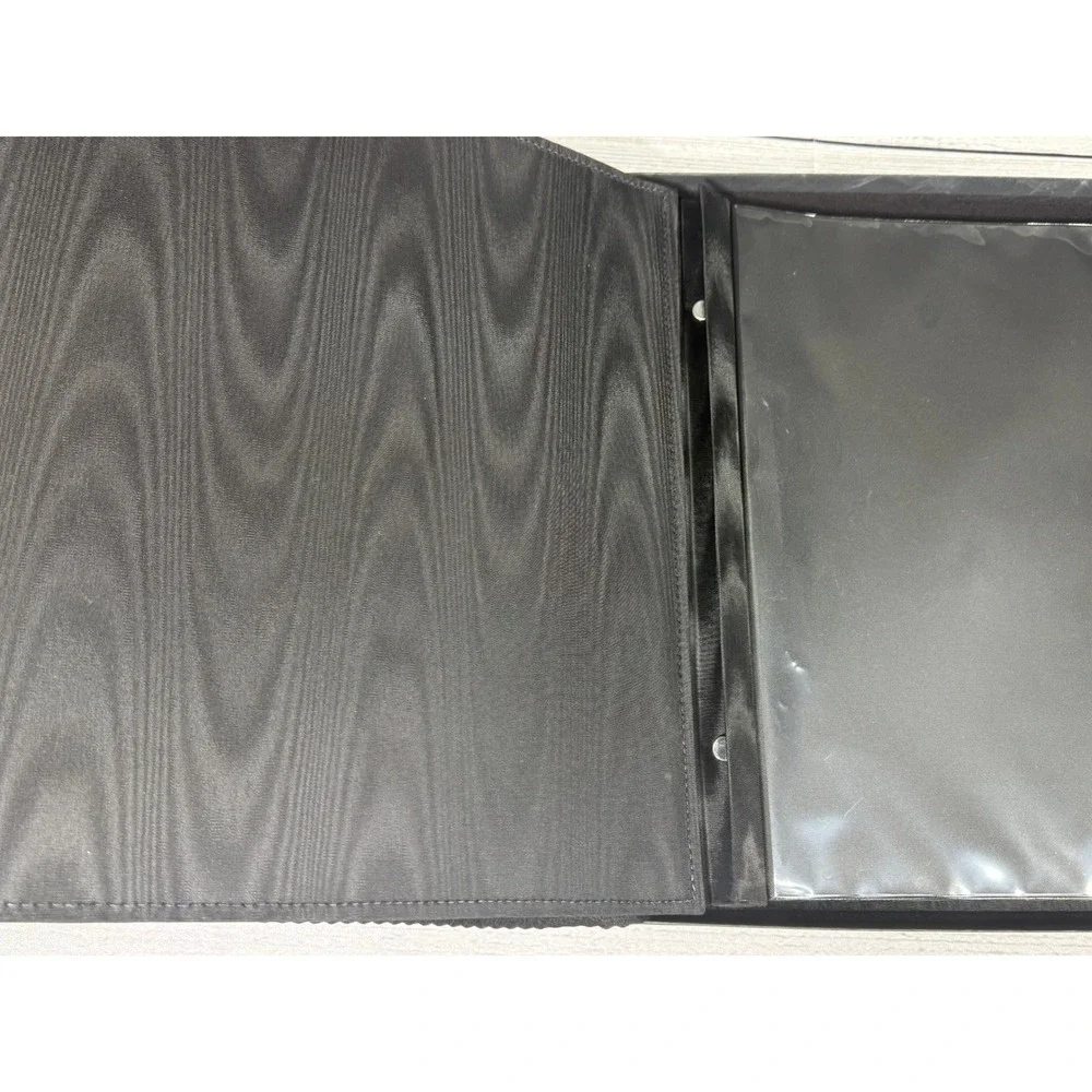 Raika Black Leather Photo Album SF 105 Handcrafted USA 25 Pages 11.75x12.5
